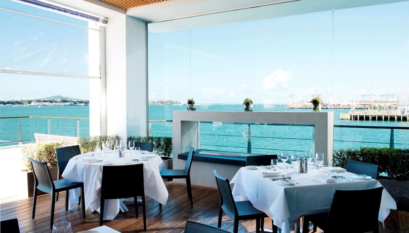 Image of tables and chairs ready for service overlooking the Harbour at FISH.