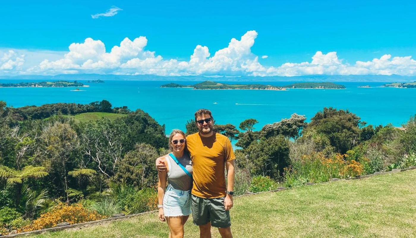 Happy couple at Waiheke Distillery Co