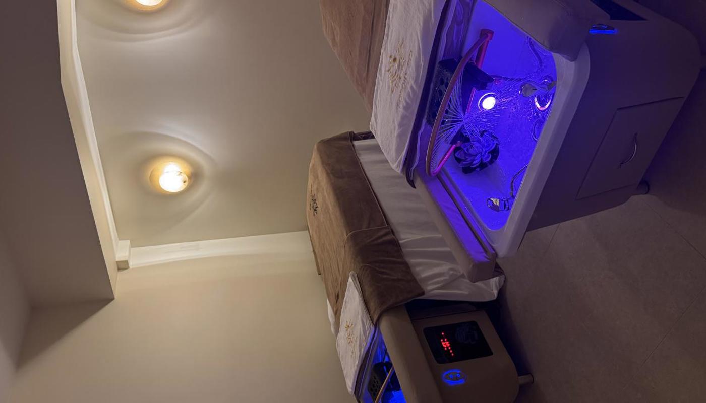 Experience our signature Davines Head Spa , a soothing ritual of water, aroma, and mindful touch