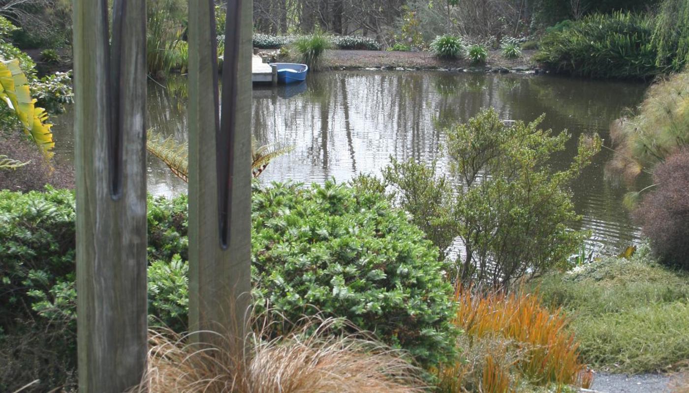Welcome Sculptures. Overlooking Ollies Pond.