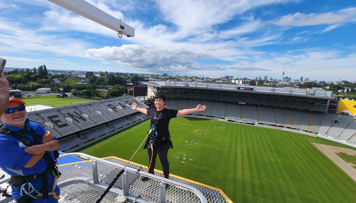 Come Hang Out with us 34 metres above the Eden Park hallowed turf